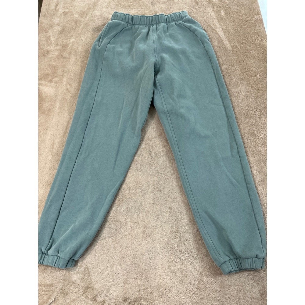 Lululemon Scuba Mid-Rise Oversized Jogger Sweatpants Women's XS Green Cotton EUC